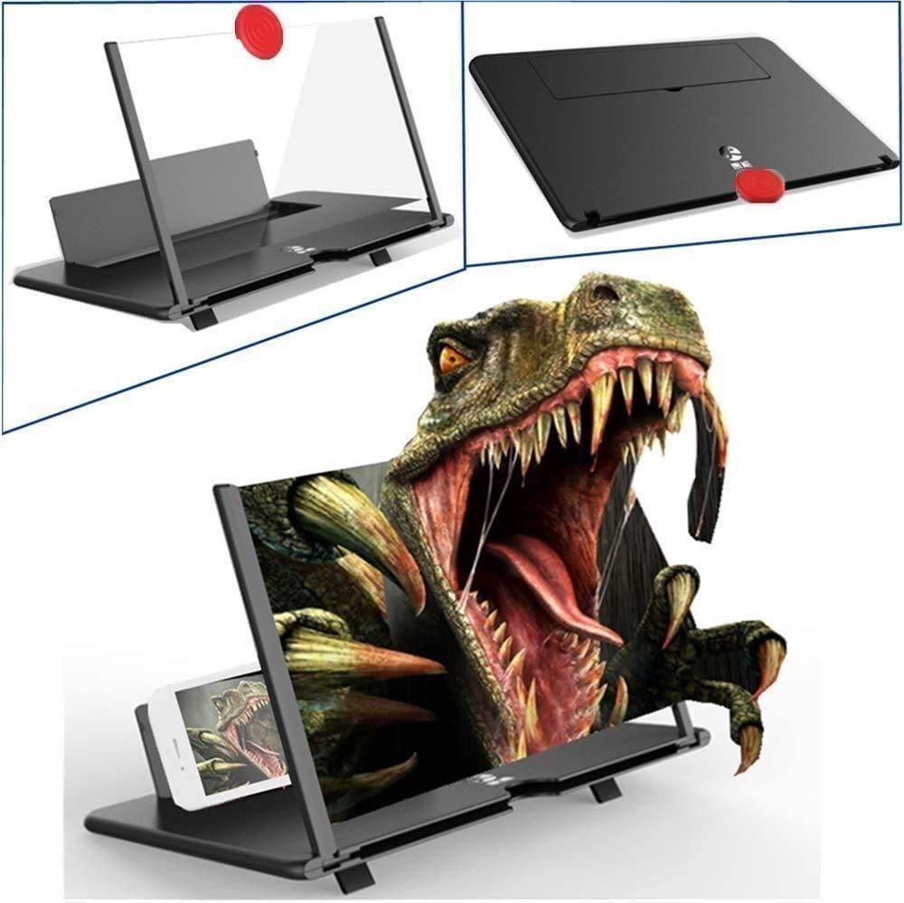 HD 3D Mobile Screen Magnifier with Foldable Stand