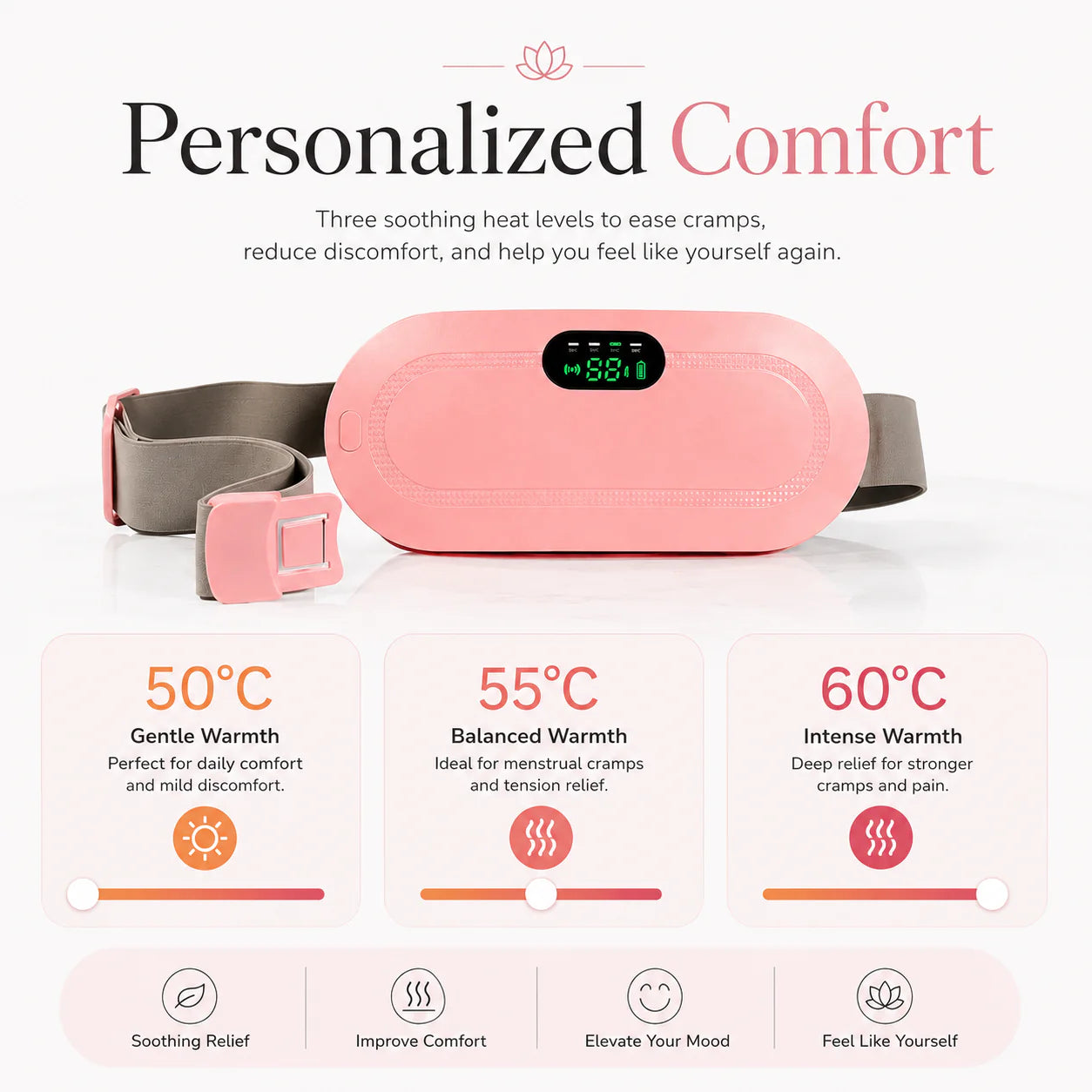 Period Cramp Relief Heating Pad & Massager